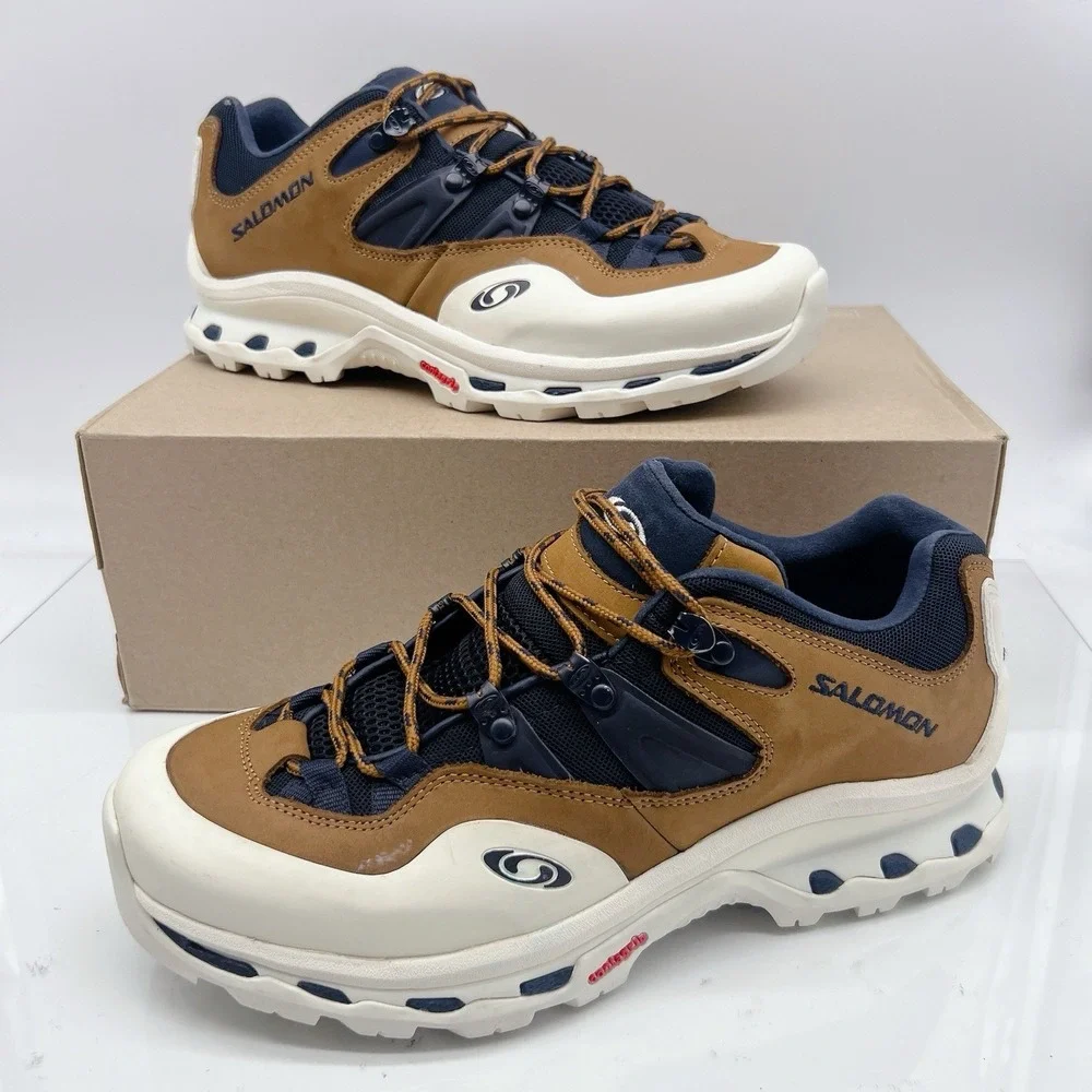 Salomon XT Quest 2 Unisex Running Shoes Sneakers Brown White Lace Up US M 9 W 10